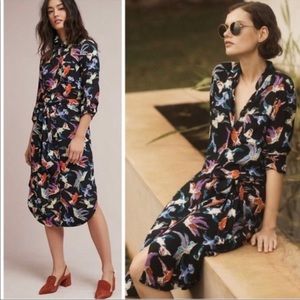 Anthropologie Maeve Martina button down shirtdress